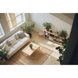 Phối cảnh phòng khách đơn giản