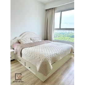 Nội thất phòng ngủ căn hộ thực tế tại quận Phú Nhuận