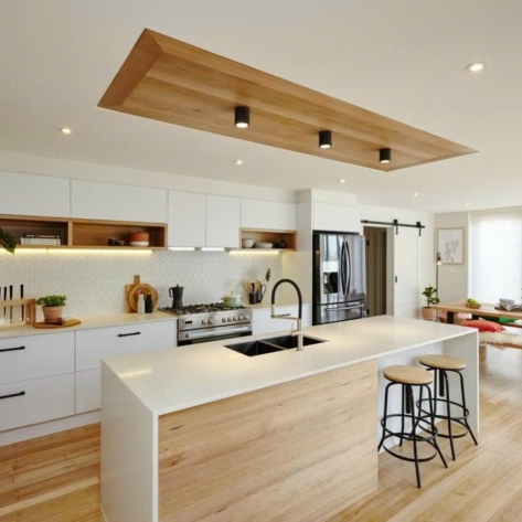 Xu Hướng Đảo Bếp Kết Hợp Bàn Ăn Hiện Đại Cho Phòng Bếp Tiện Nghi